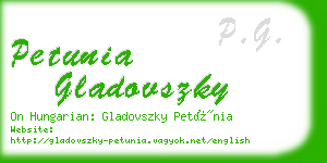 petunia gladovszky business card